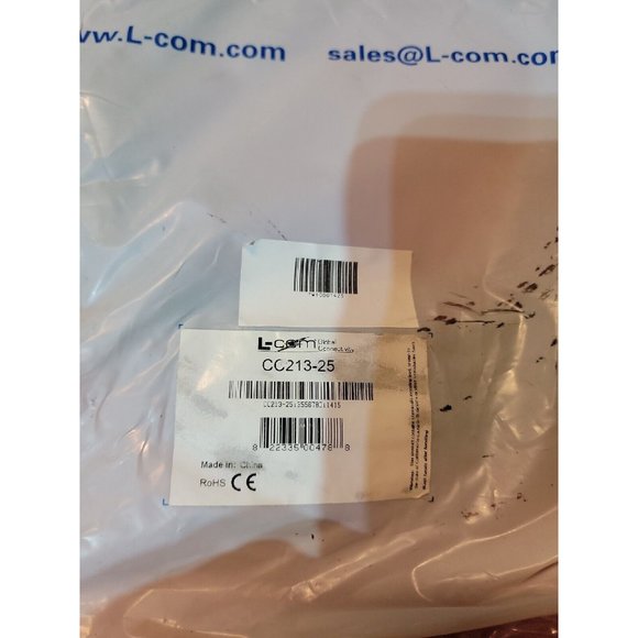L-Com CC213-25 RG213 Coaxial Cable, N Male‎ / Male, 25.0 ft - Picture 2 of 4
